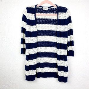 🛍 5 for $25 🛍 striped crochet open cardigan